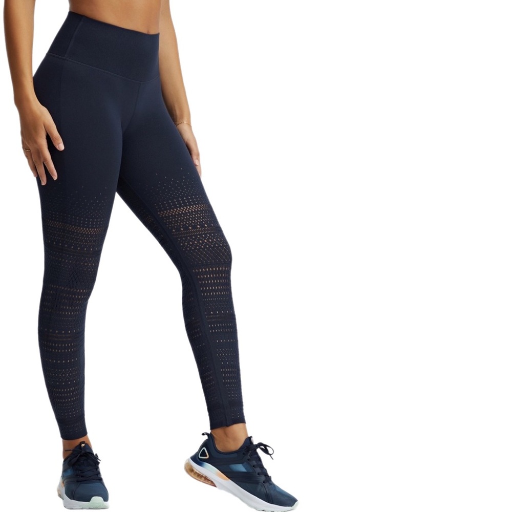 NWT Fabletics (Navy Blue) High-Waisted Sculptknit Macrame 7/8 Legging - Small